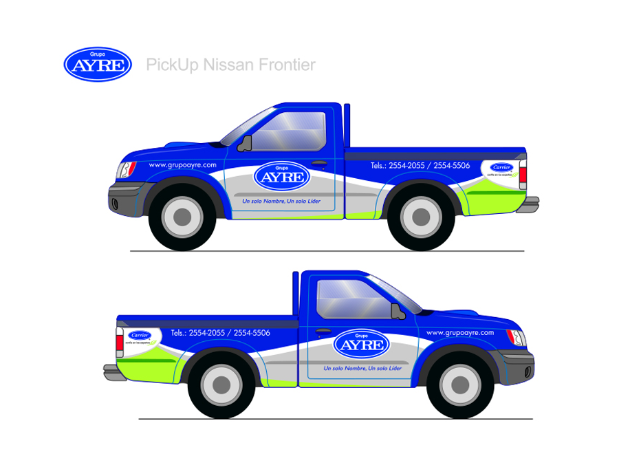 designing vehicle wrap pickup ayre