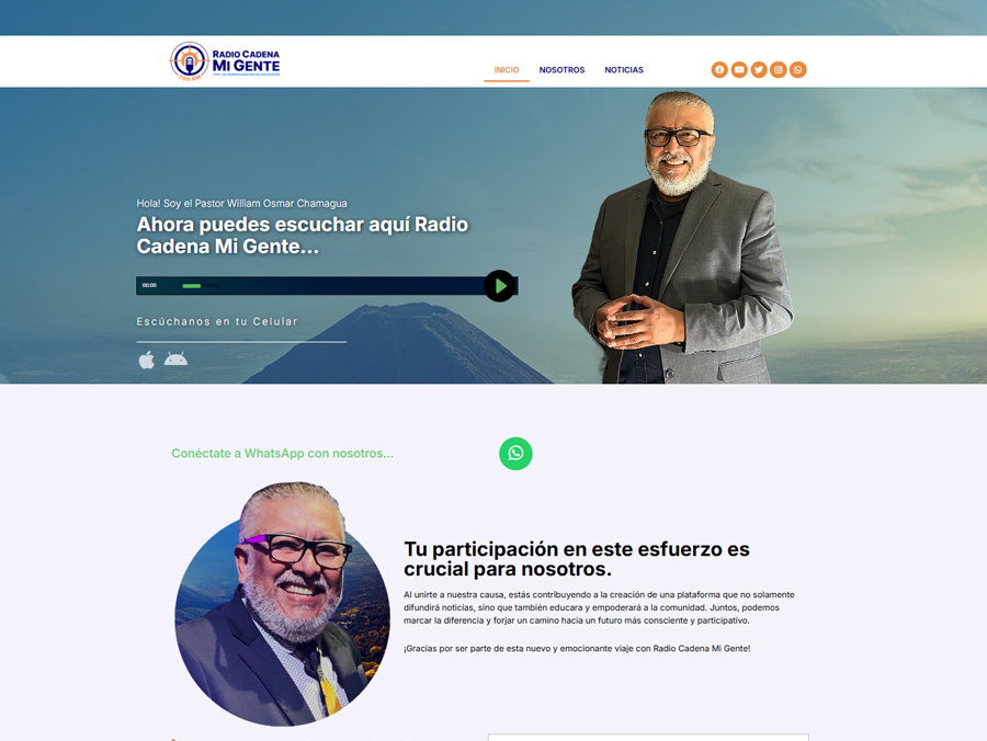 Website Radio Cadena Mi Gente